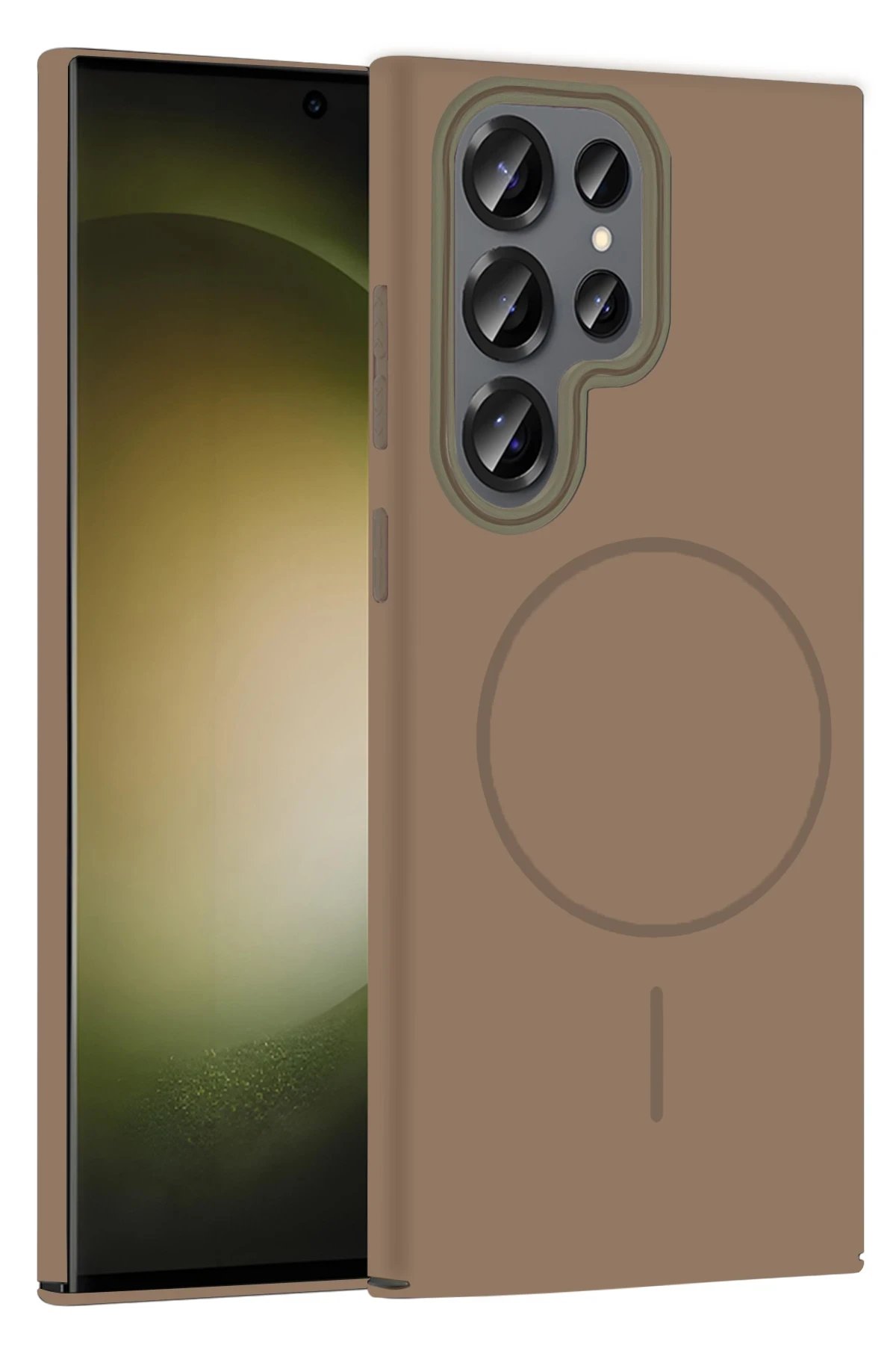 Joko Samsung Galaxy S23 Ultra Broş Magsafe Kapak - Çöl Titanyum