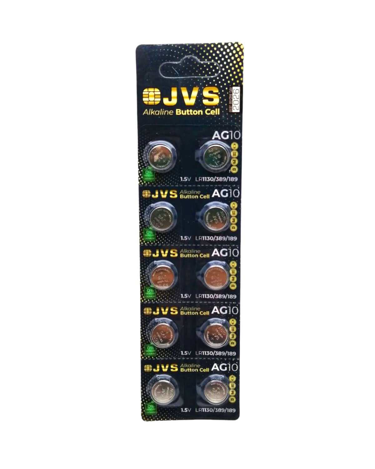 JVS AG10 1.5V LR1130 SAAT PİLİ 10LU KART