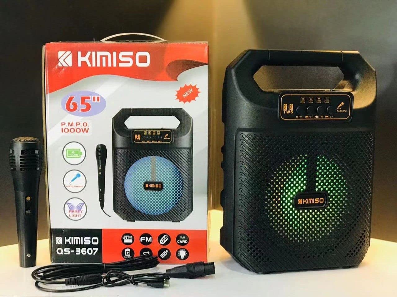 Karaoke Kimiso Qs-3607 Mikrafonlu Taşınabilir Hoparlör 6,5’’