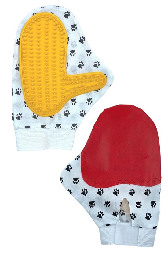 Kedi Köpek Yıkama Tüy Açıcı Düğüm Çözücü Plastik Tımar Masaj Eldiveni El Fırçası