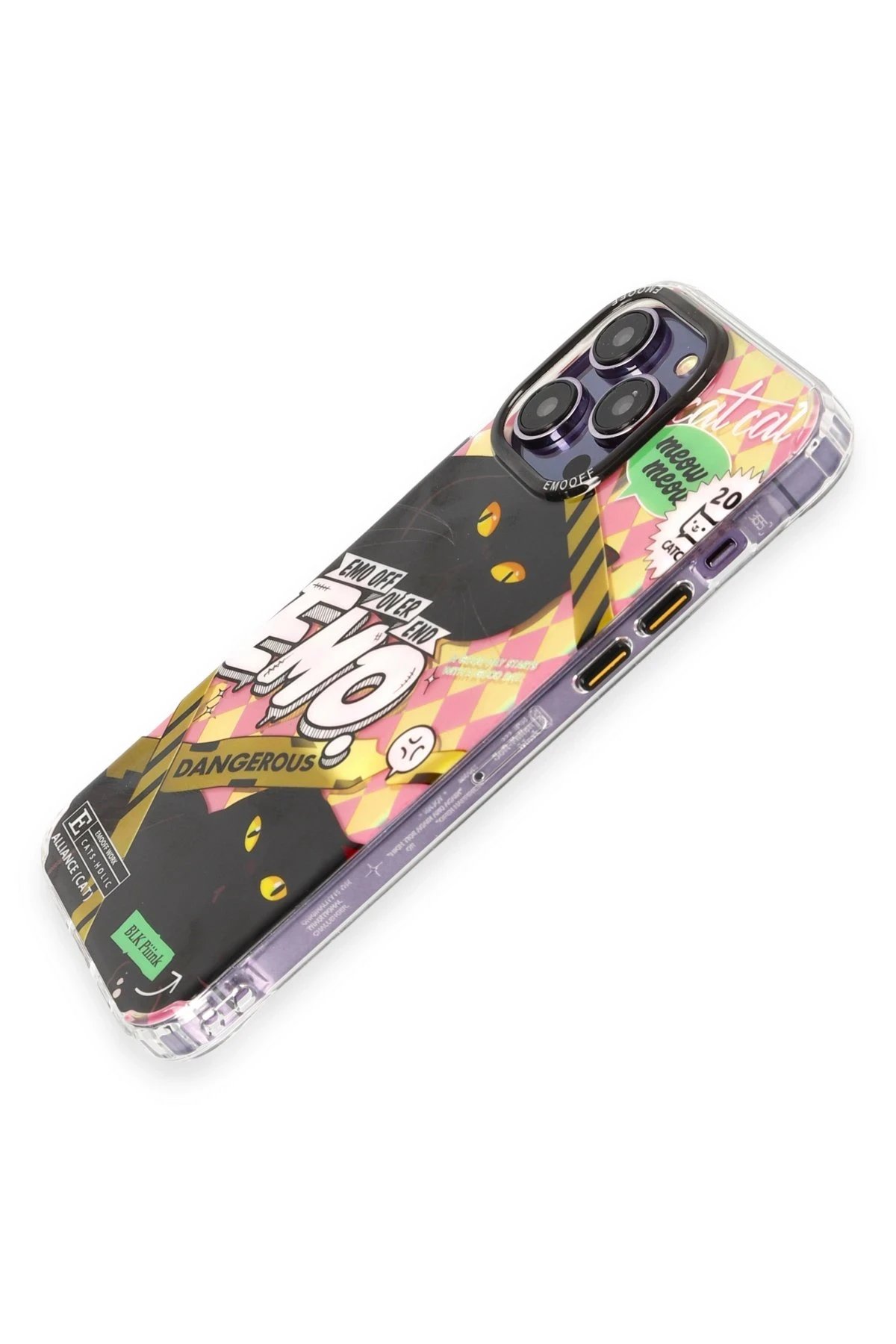 Keep Off iPhone 14 Pro Kılıf Cat Desenli Kapak - Cat - 2