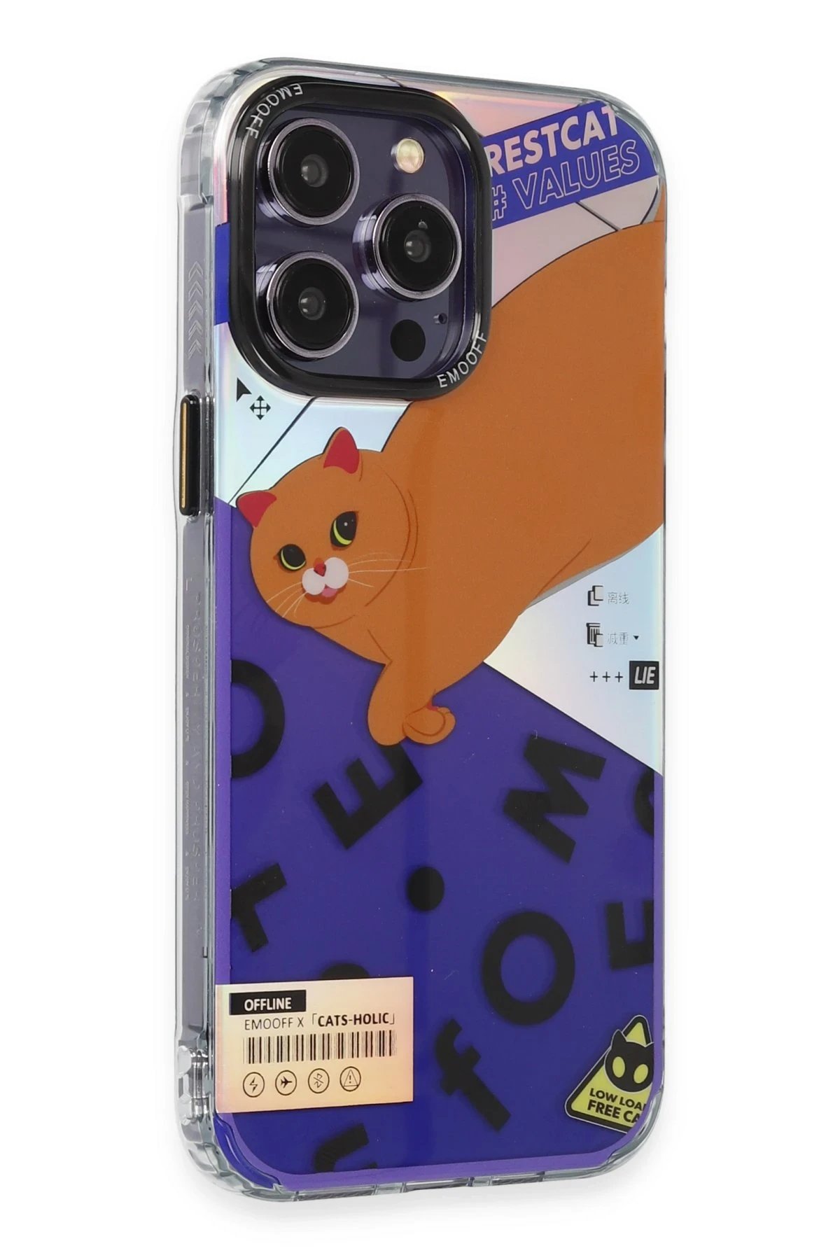 Keep Off iPhone 14 Pro Kılıf Cat Desenli Kapak - Cat - 4