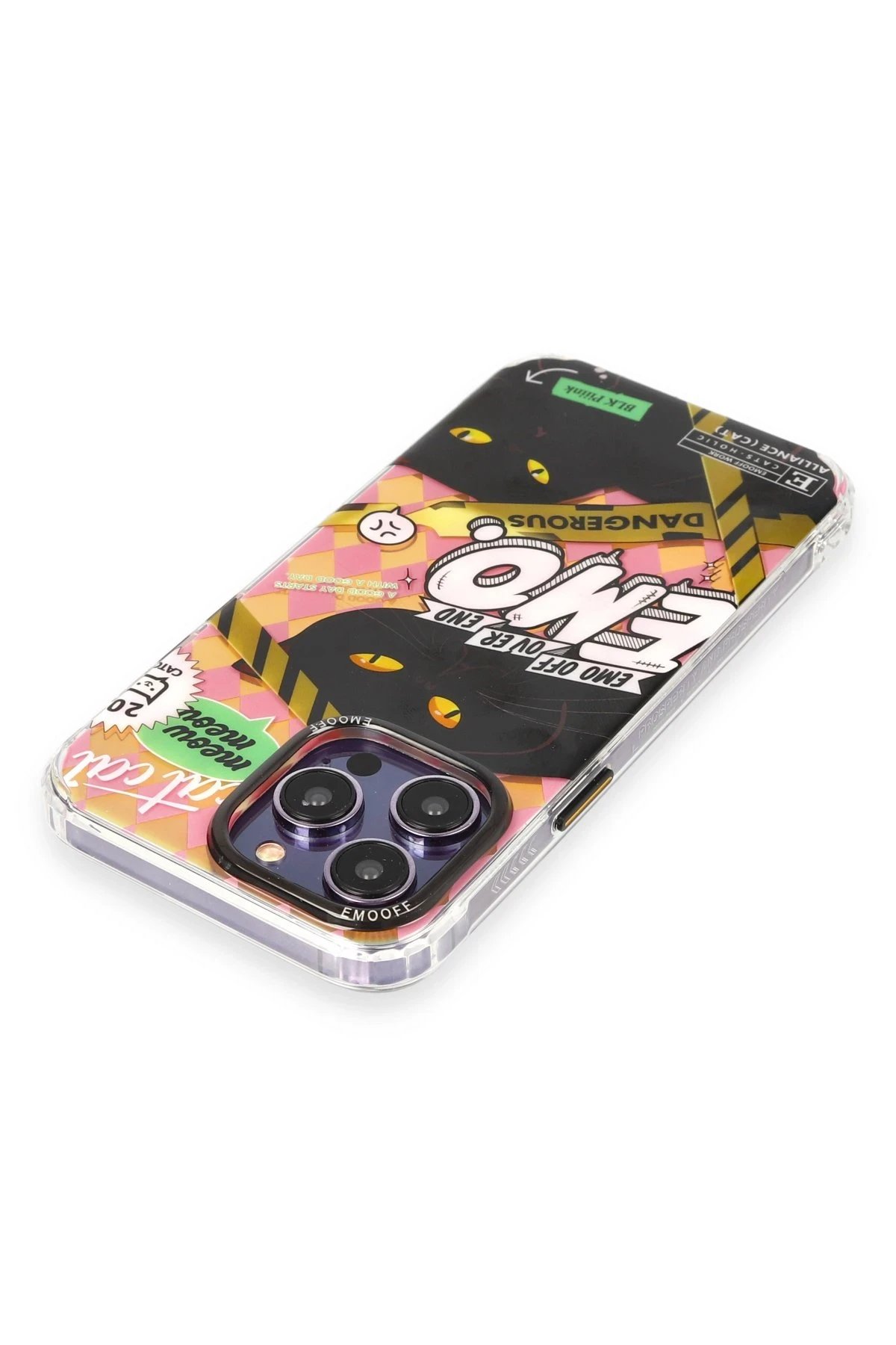 Keep Off iPhone 14 Pro Max Kılıf Cat Desenli Kapak - Cat - 2