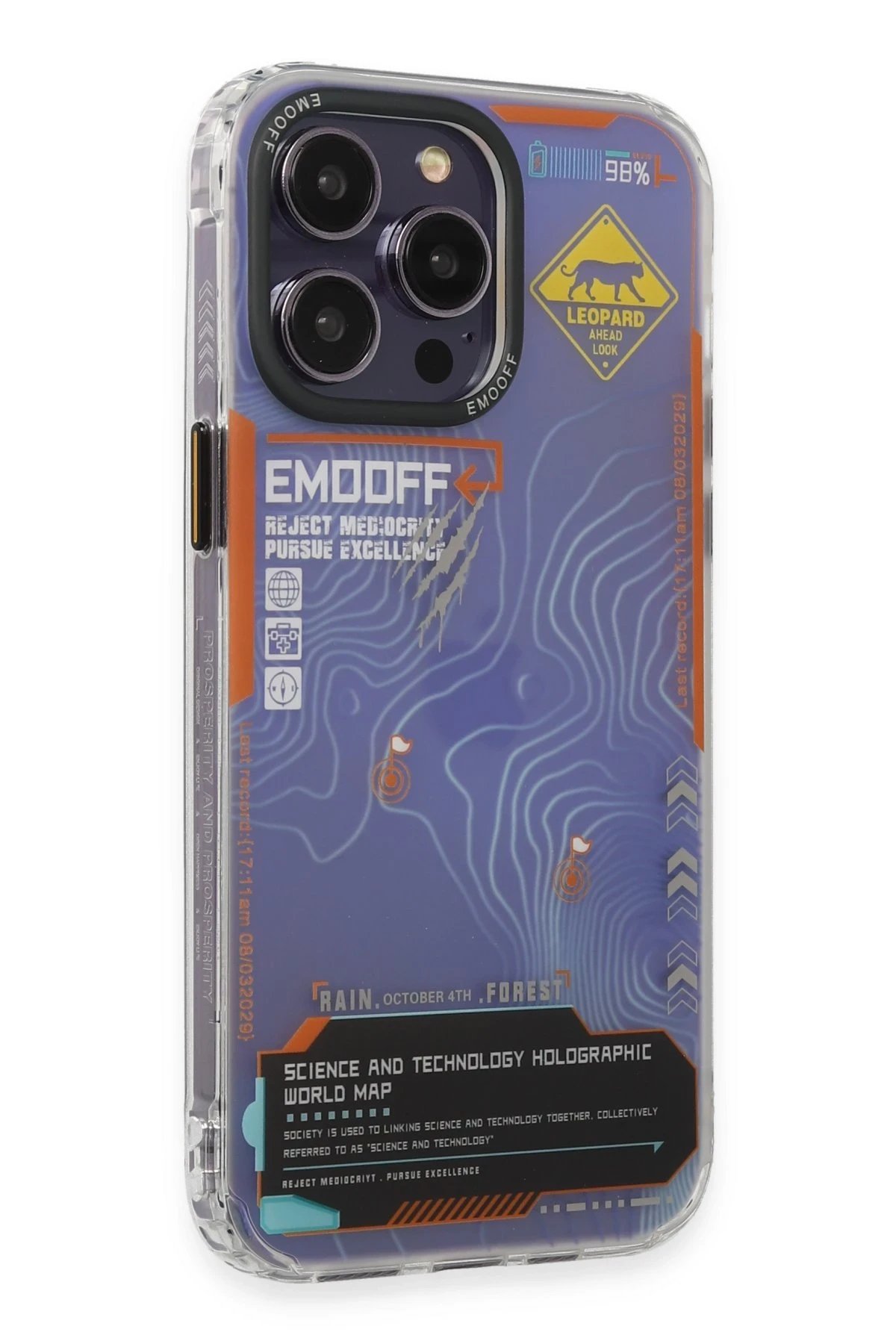 Keep Off iPhone 14 Pro Max Kılıf Cat Desenli Kapak - Cat - 13