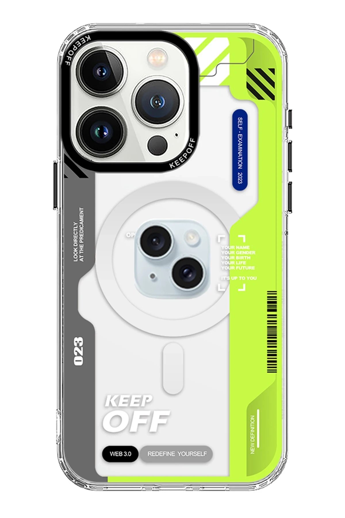 Keep Off iPhone 15 Imagination Of Time Magsafe Kapak - Change Myself