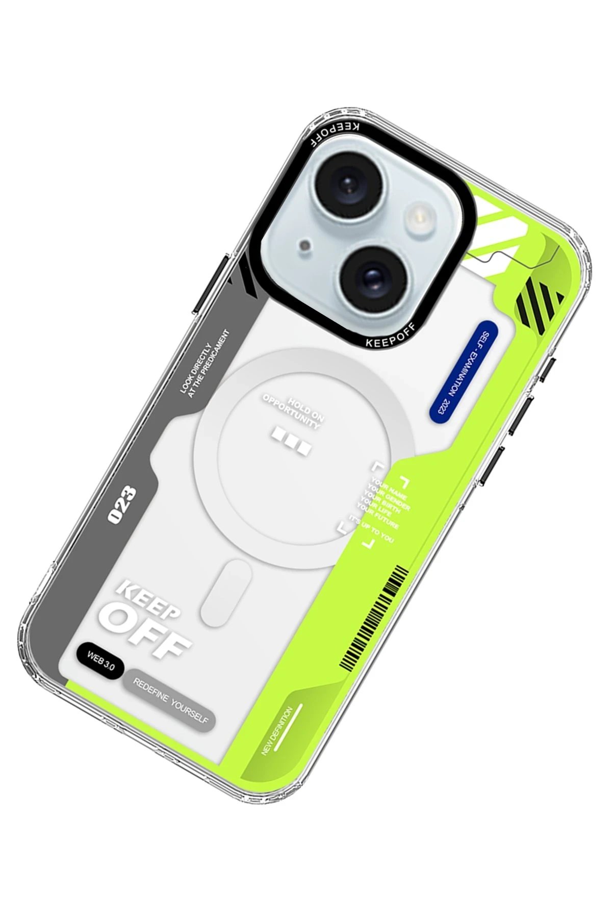 Keep Off iPhone 15 Imagination Of Time Magsafe Kapak - Change Myself