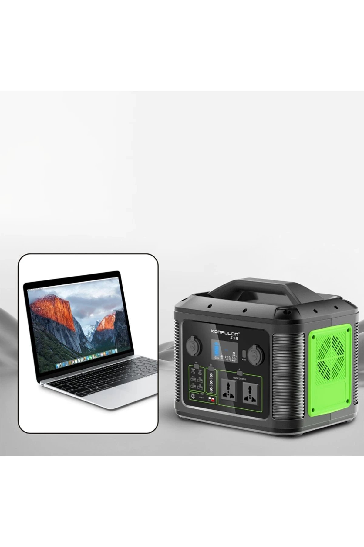 Konfulon CN06 Powerbank 1200W 315.000 mAh Kamp Şarj 60W PD - Siyah