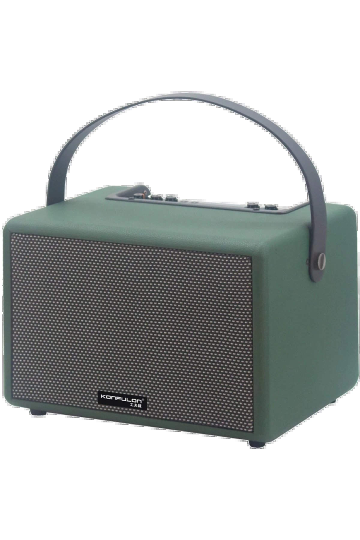 Konfulon F31 50W Sürücülü 2 Adet Mikrofonlu BT 5.2 Kablosuz Hoparlör - Yeşil