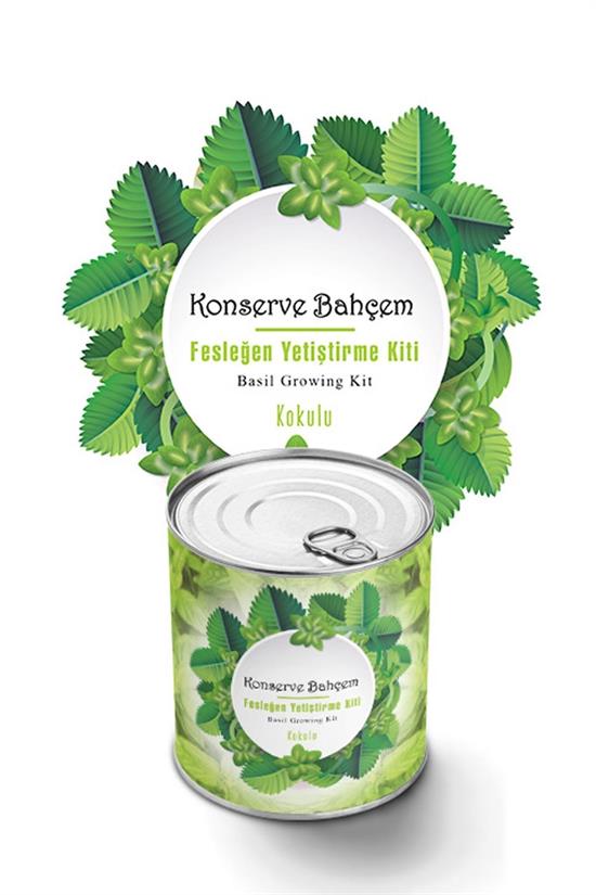 Konserve Bahçem Evde Konservede Kokulu Fesleğen Yetiştirme Kiti