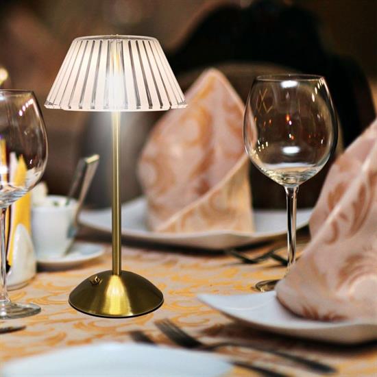 Masa Üstü Taşınabilir USB Şarjlı Dokunmatik Eskitme Aydınlatıcı Aplik Led Kristal Abajur