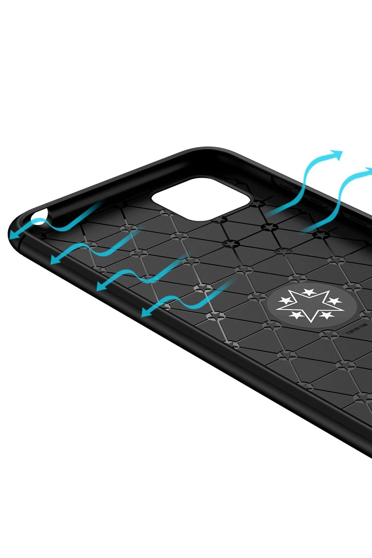 Newface Huawei Y5P Kılıf Range Yüzüklü Silikon - Kırmızı