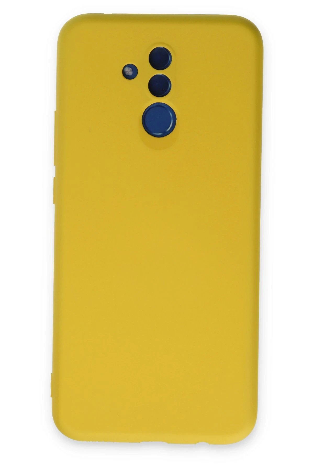 Newface Huawei Mate 20 Lite Kılıf Nano içi Kadife Silikon - Sarı