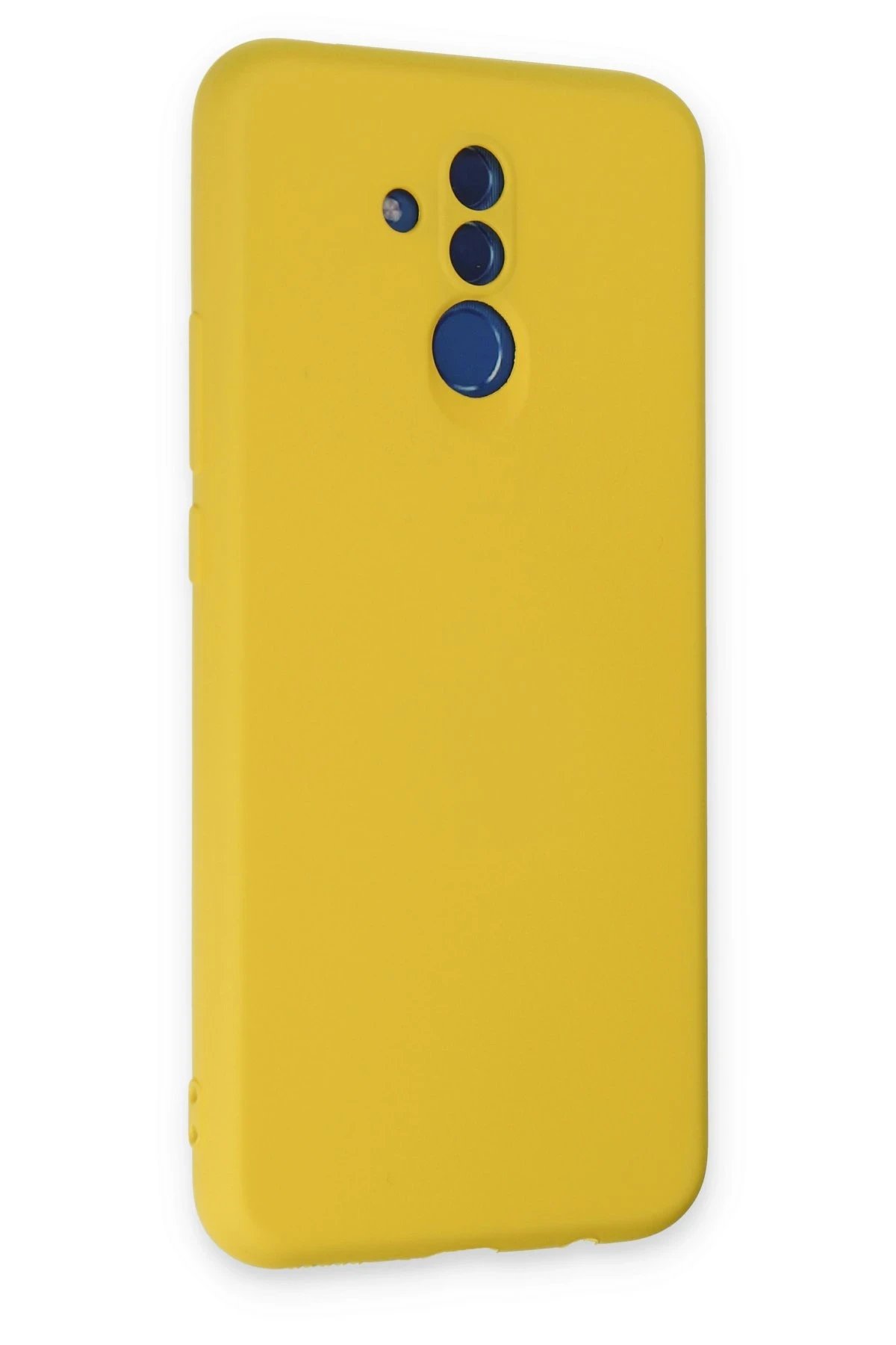 Newface Huawei Mate 20 Lite Kılıf Nano içi Kadife Silikon - Sarı