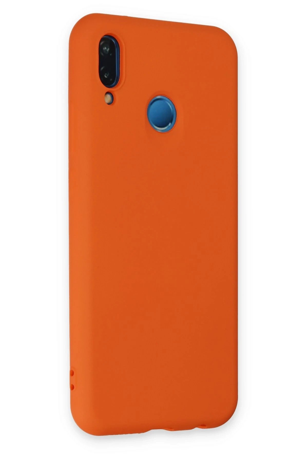 Newface Huawei P20 Lite Kılıf Nano içi Kadife Silikon - Turuncu