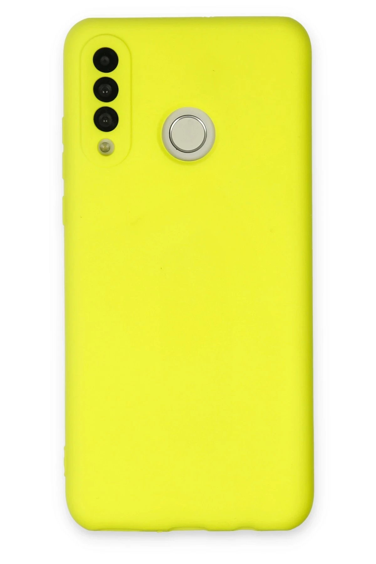 Newface Huawei P30 Lite Kılıf Nano içi Kadife Silikon - Sarı