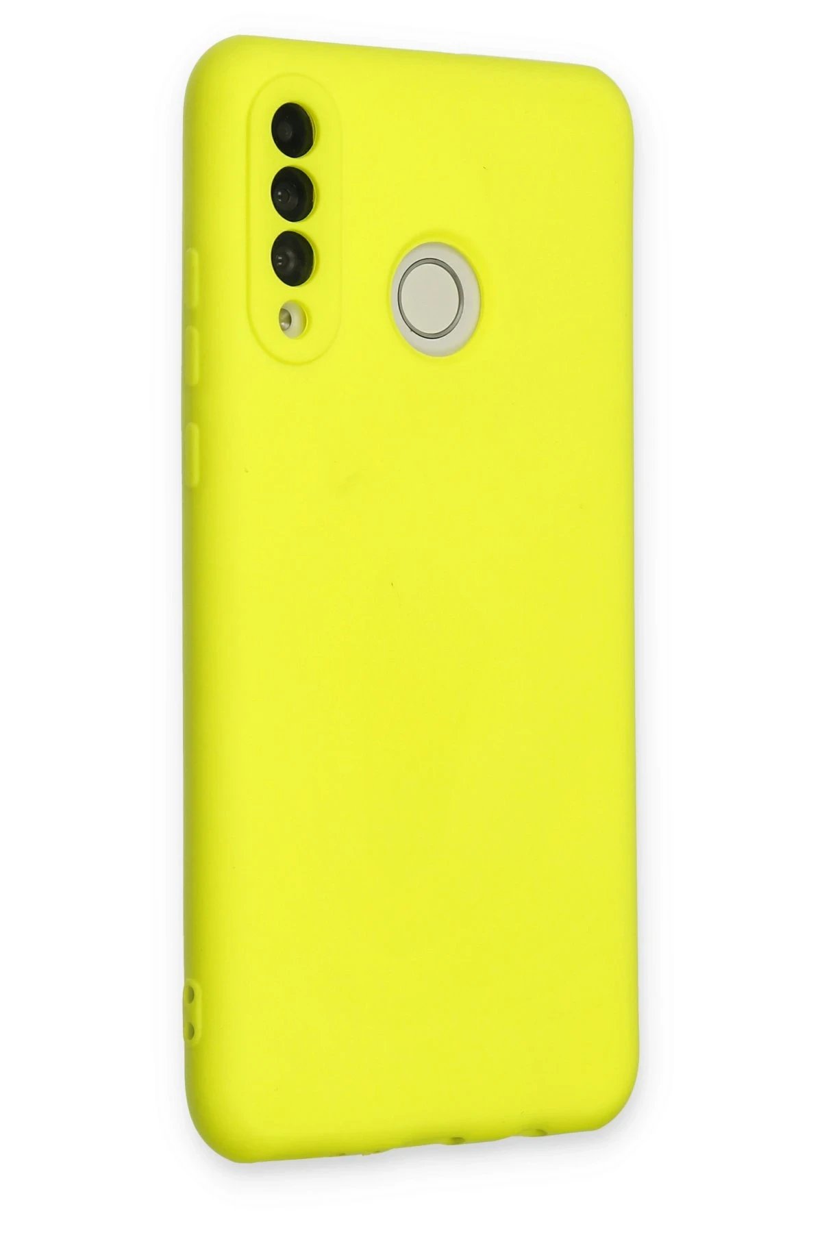 Newface Huawei P30 Lite Kılıf Nano içi Kadife Silikon - Sarı