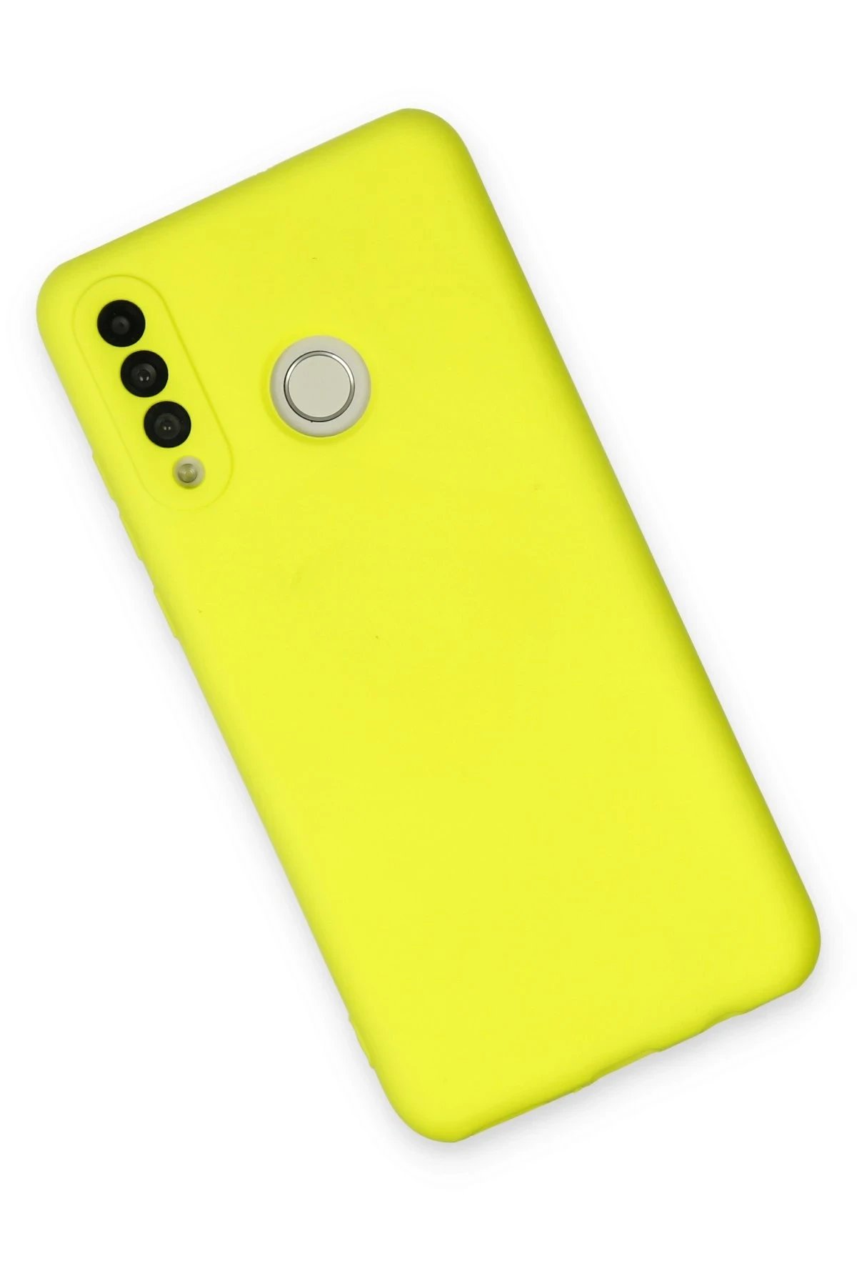 Newface Huawei P30 Lite Kılıf Nano içi Kadife Silikon - Sarı