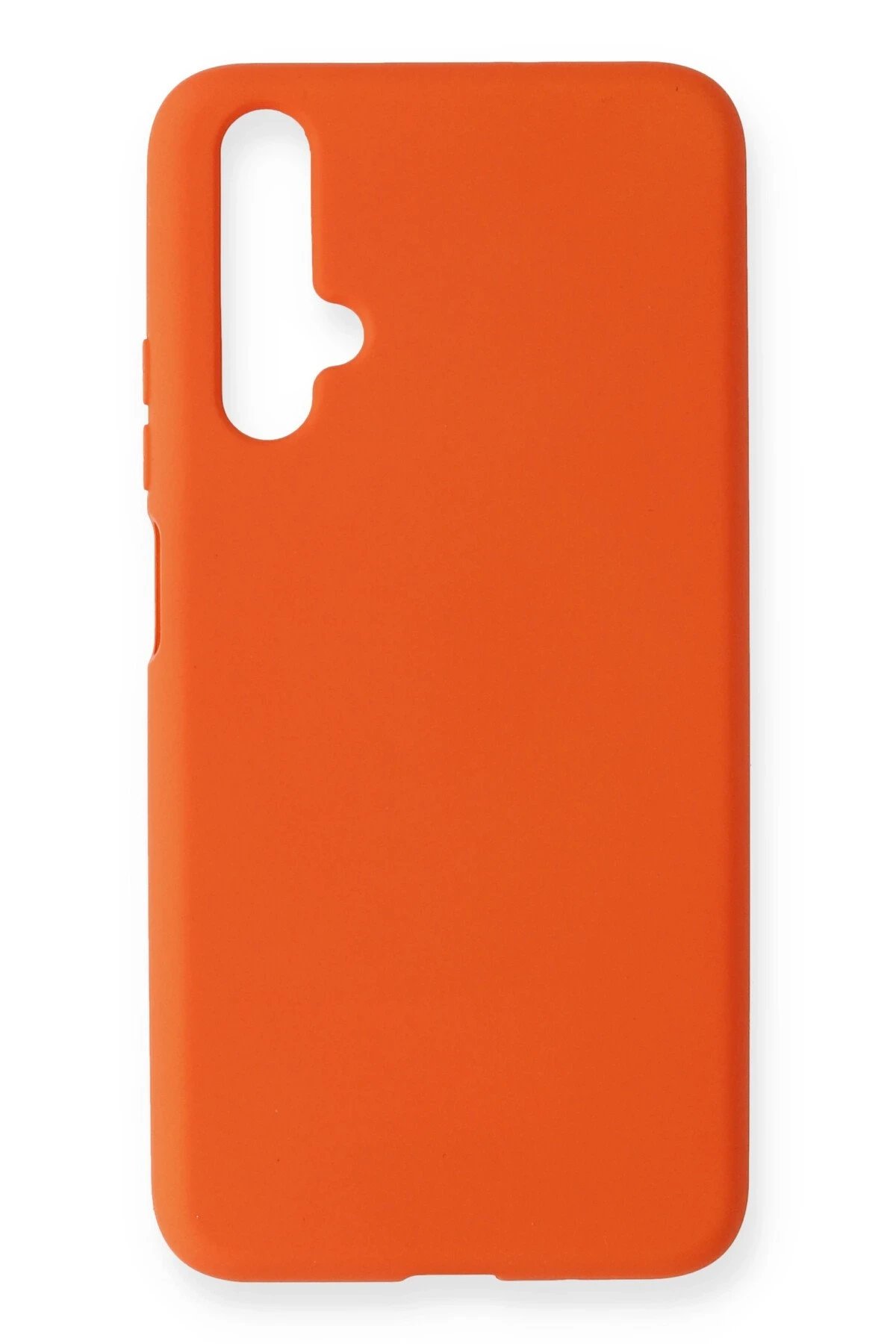 Newface Huawei Honor 20 Kılıf Nano içi Kadife Silikon - Turuncu