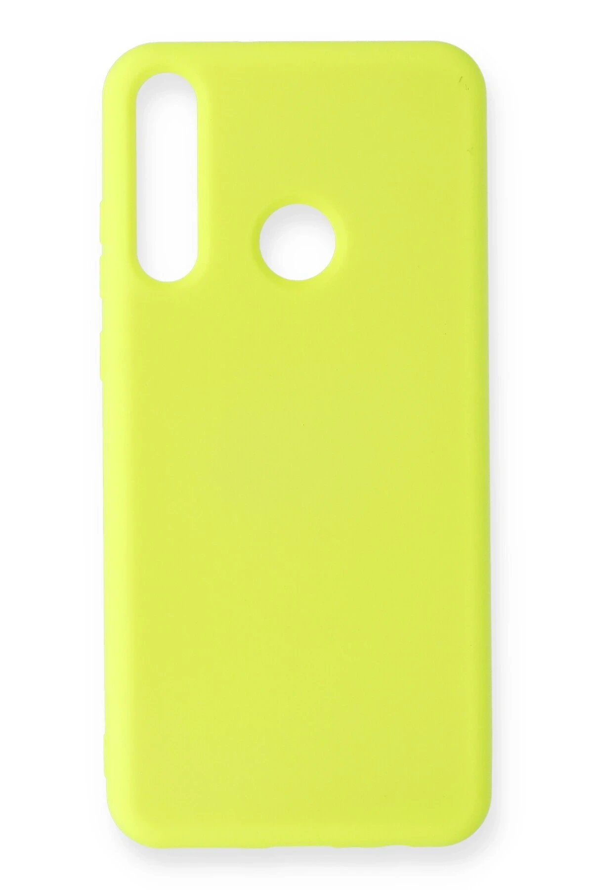 Newface Huawei Y6P Kılıf Nano içi Kadife Silikon - Sarı