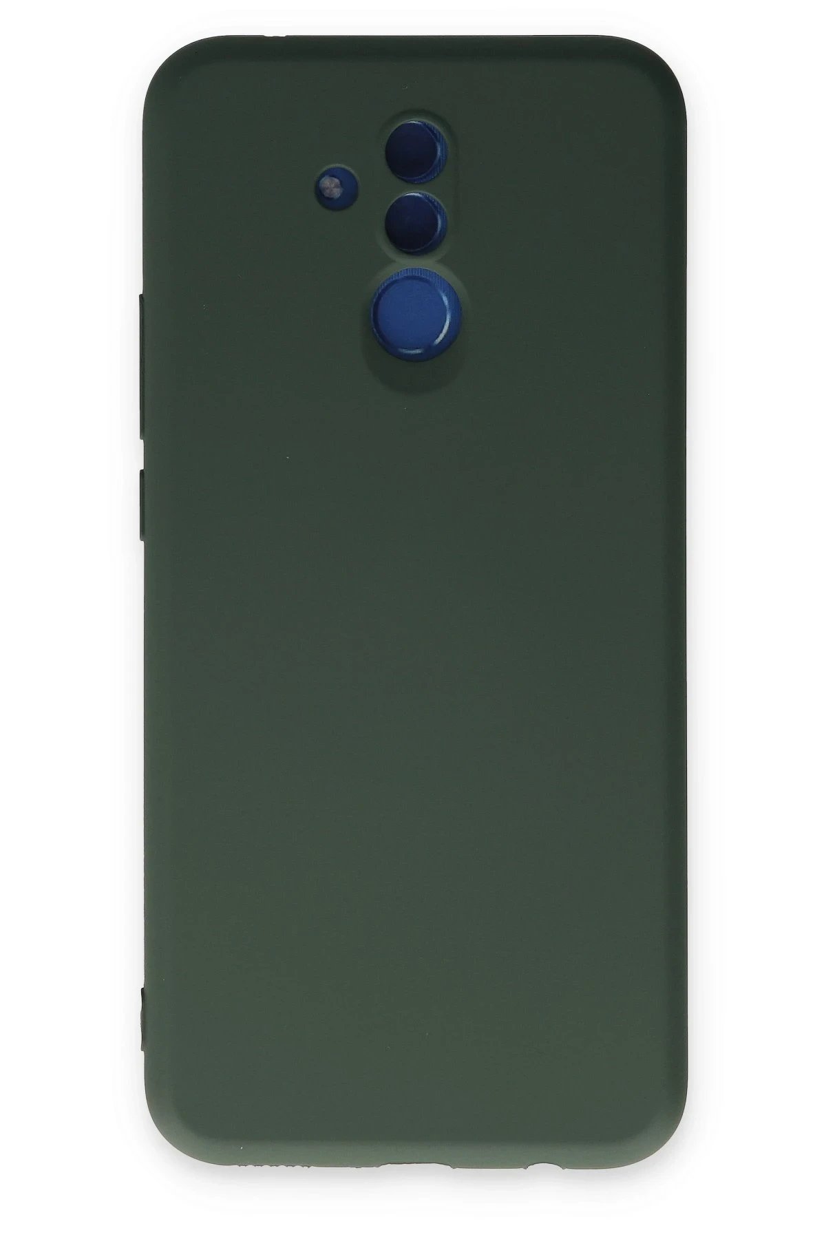 Newface Huawei Mate 20 Lite Kılıf Nano içi Kadife Silikon - Koyu Yeşil