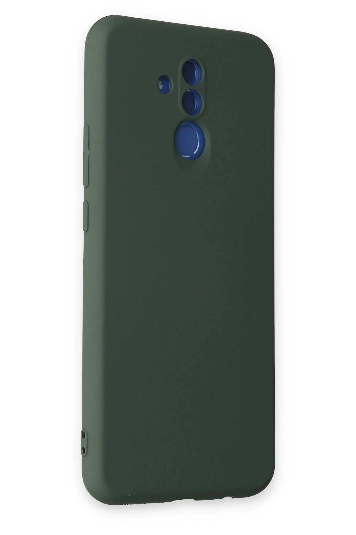 Newface Huawei Mate 20 Lite Kılıf Nano içi Kadife Silikon - Koyu Yeşil