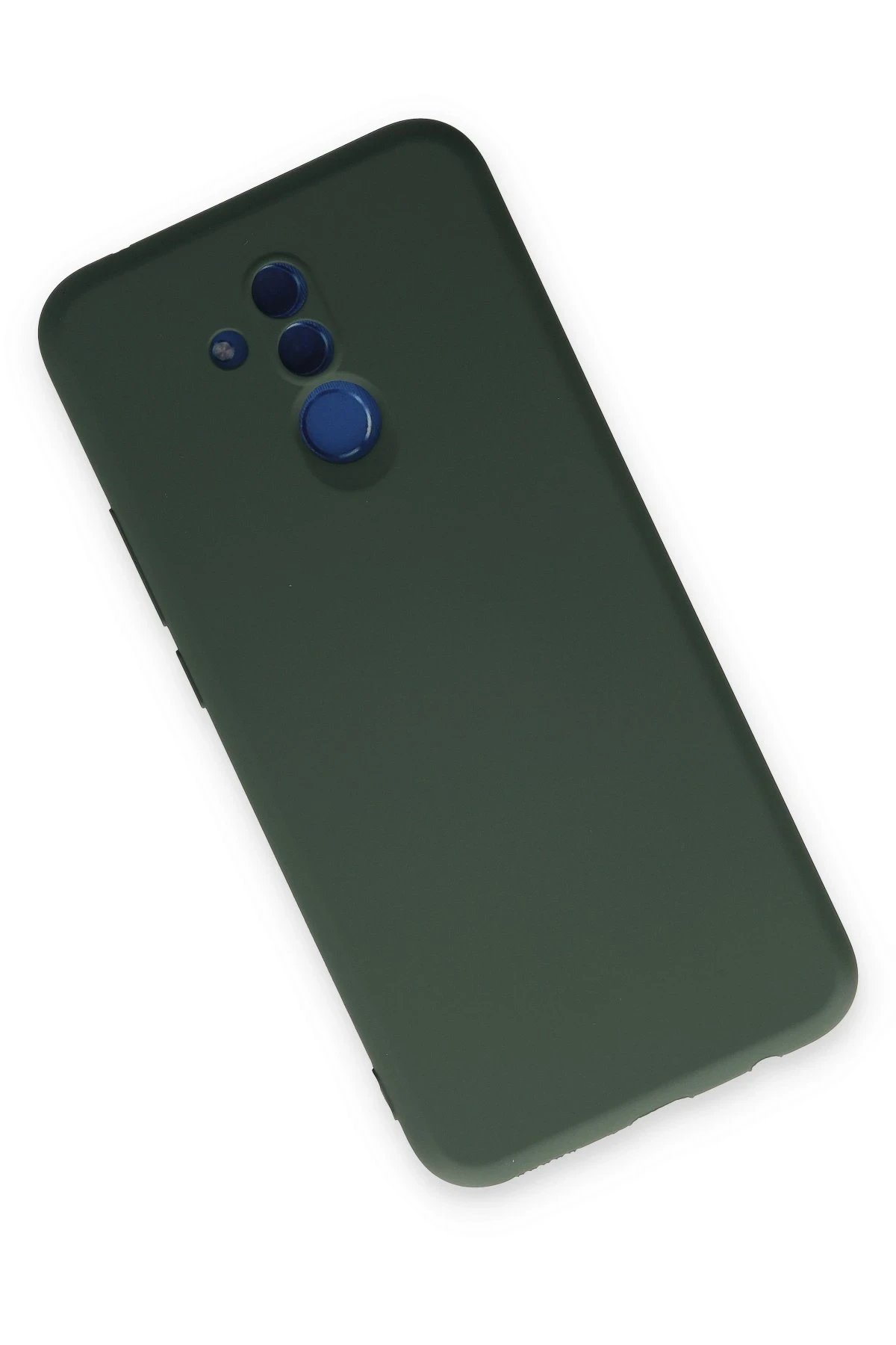 Newface Huawei Mate 20 Lite Kılıf Nano içi Kadife Silikon - Koyu Yeşil