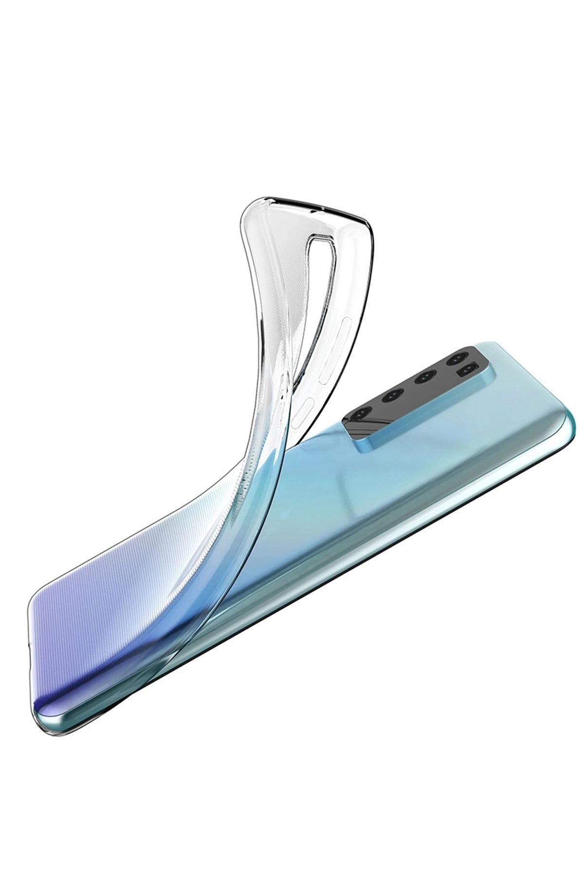 Newface Huawei P40 Kılıf Lüx Şeffaf Silikon - Şeffaf