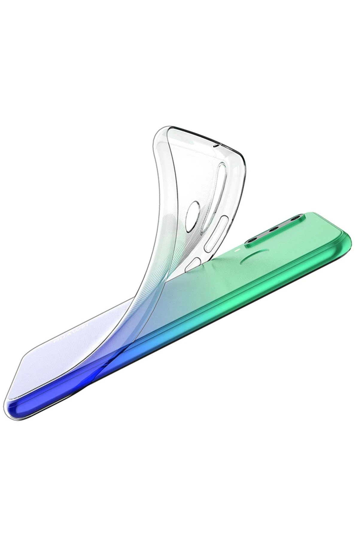 Newface Huawei Y6P Kılıf Lüx Şeffaf Silikon - Şeffaf