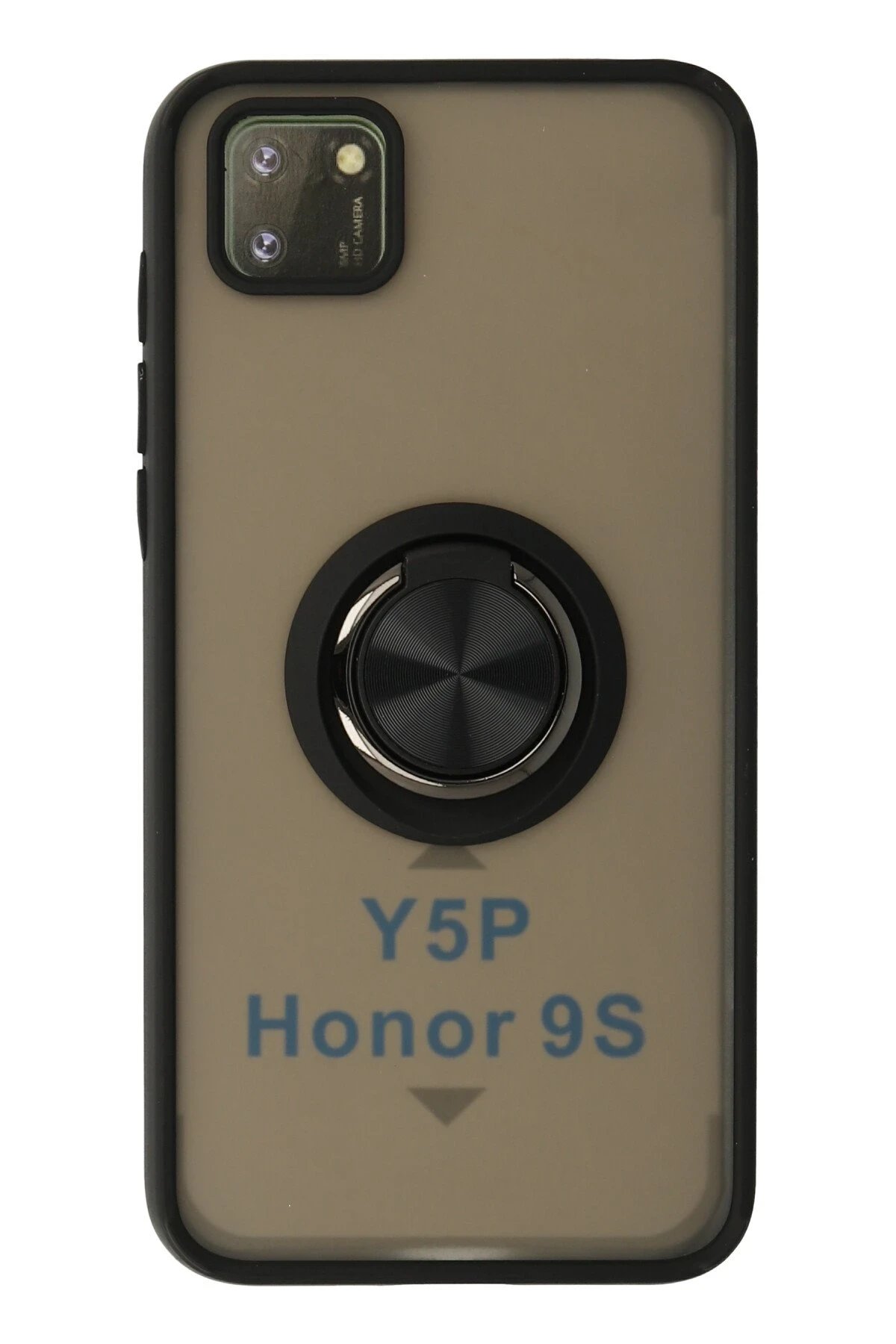 Newface Huawei Y5P Kılıf Montreal Yüzüklü Silikon Kapak - Siyah