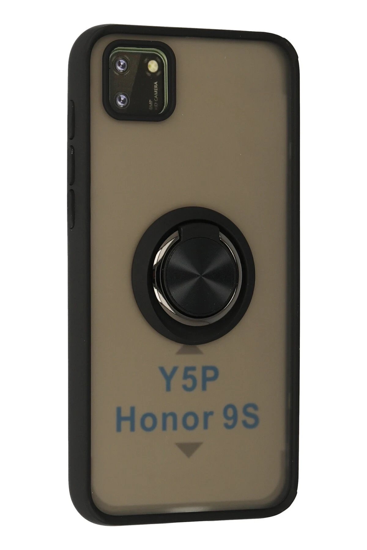 Newface Huawei Y5P Kılıf Montreal Yüzüklü Silikon Kapak - Siyah