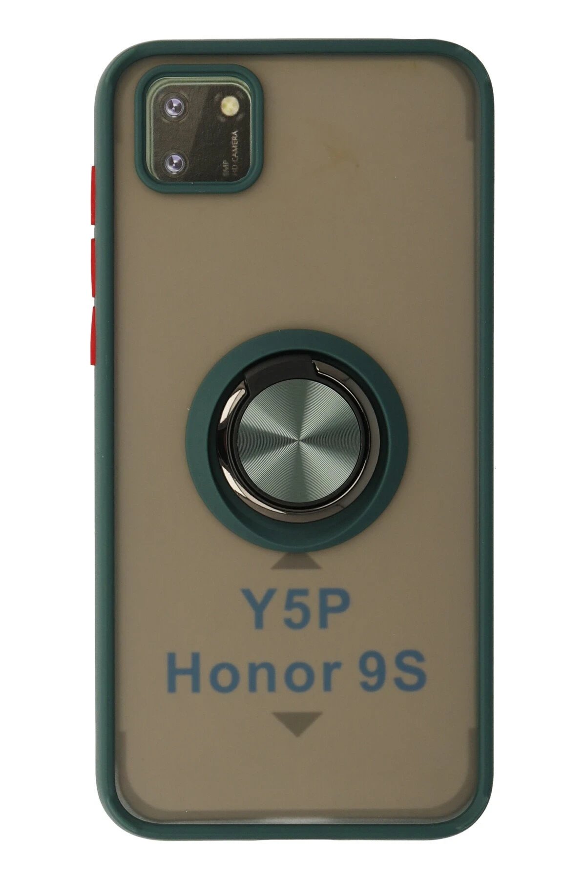 Newface Huawei Y5P Kılıf Montreal Yüzüklü Silikon Kapak - Yeşil