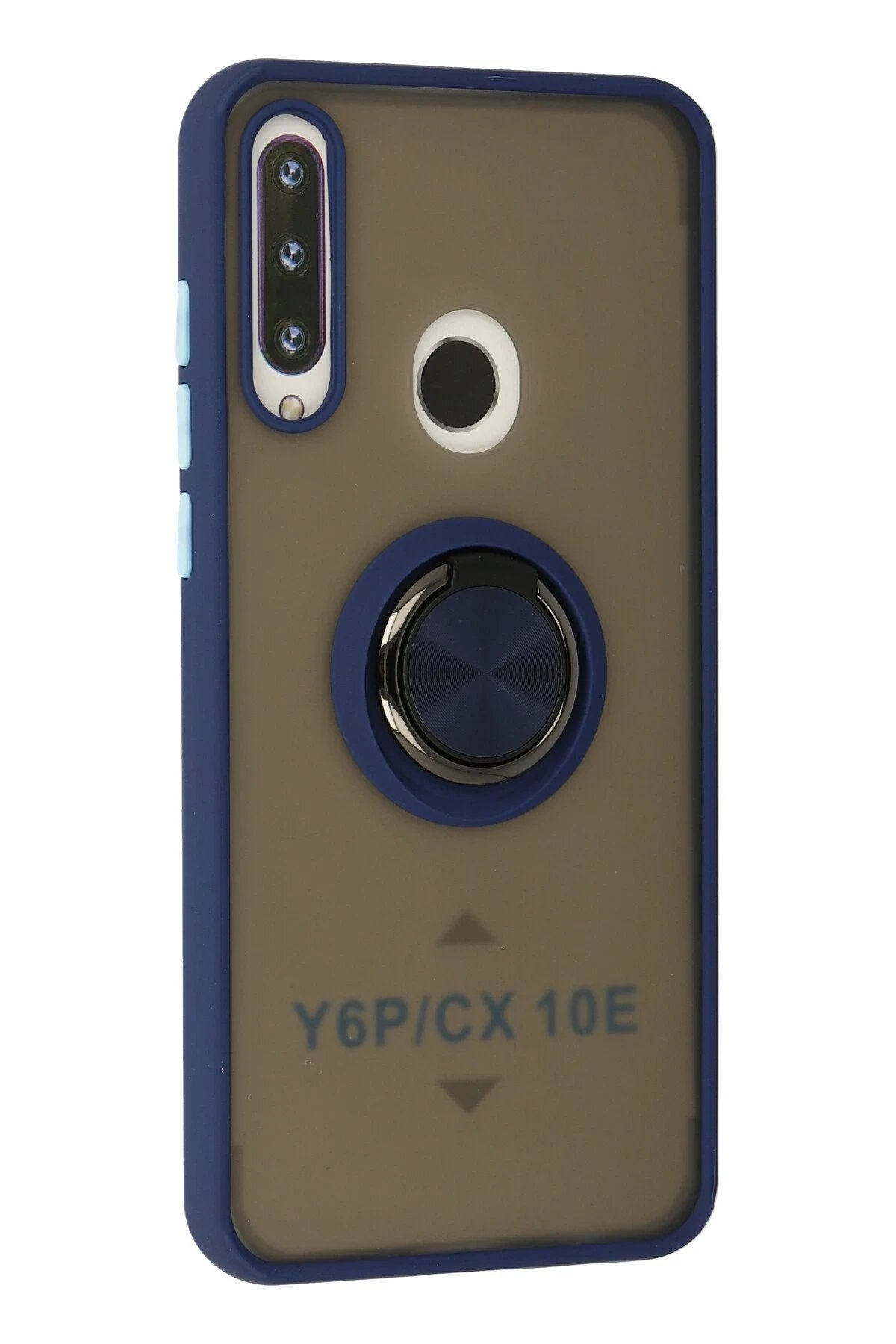 Newface Huawei Y6P Kılıf Montreal Yüzüklü Silikon Kapak - Lacivert