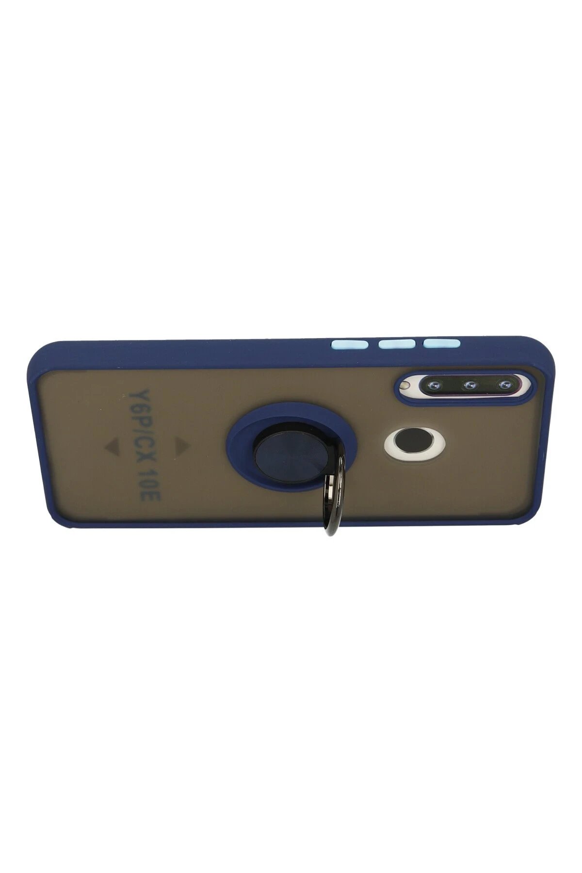 Newface Huawei Y6P Kılıf Montreal Yüzüklü Silikon Kapak - Lacivert