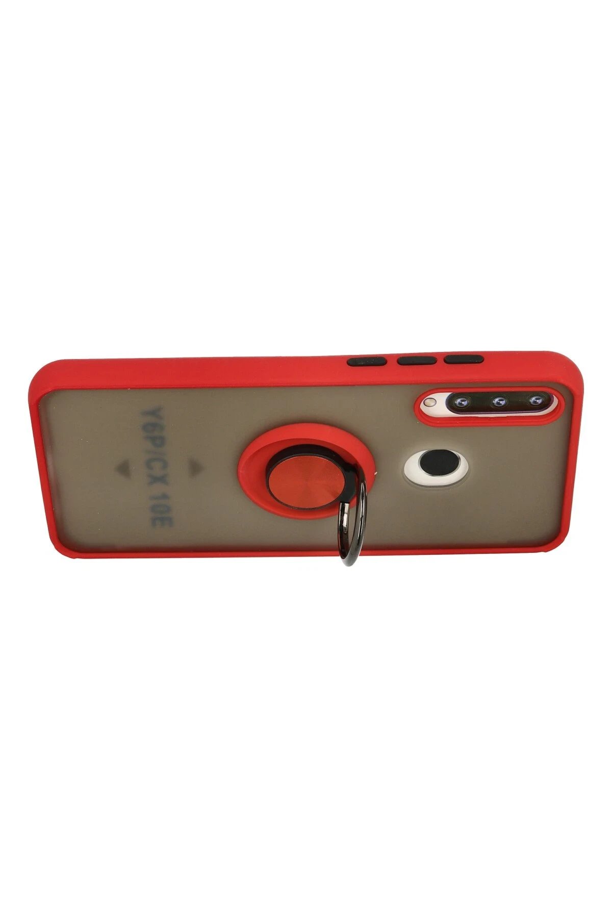 Newface Huawei Y6P Kılıf Montreal Yüzüklü Silikon Kapak - Kırmızı