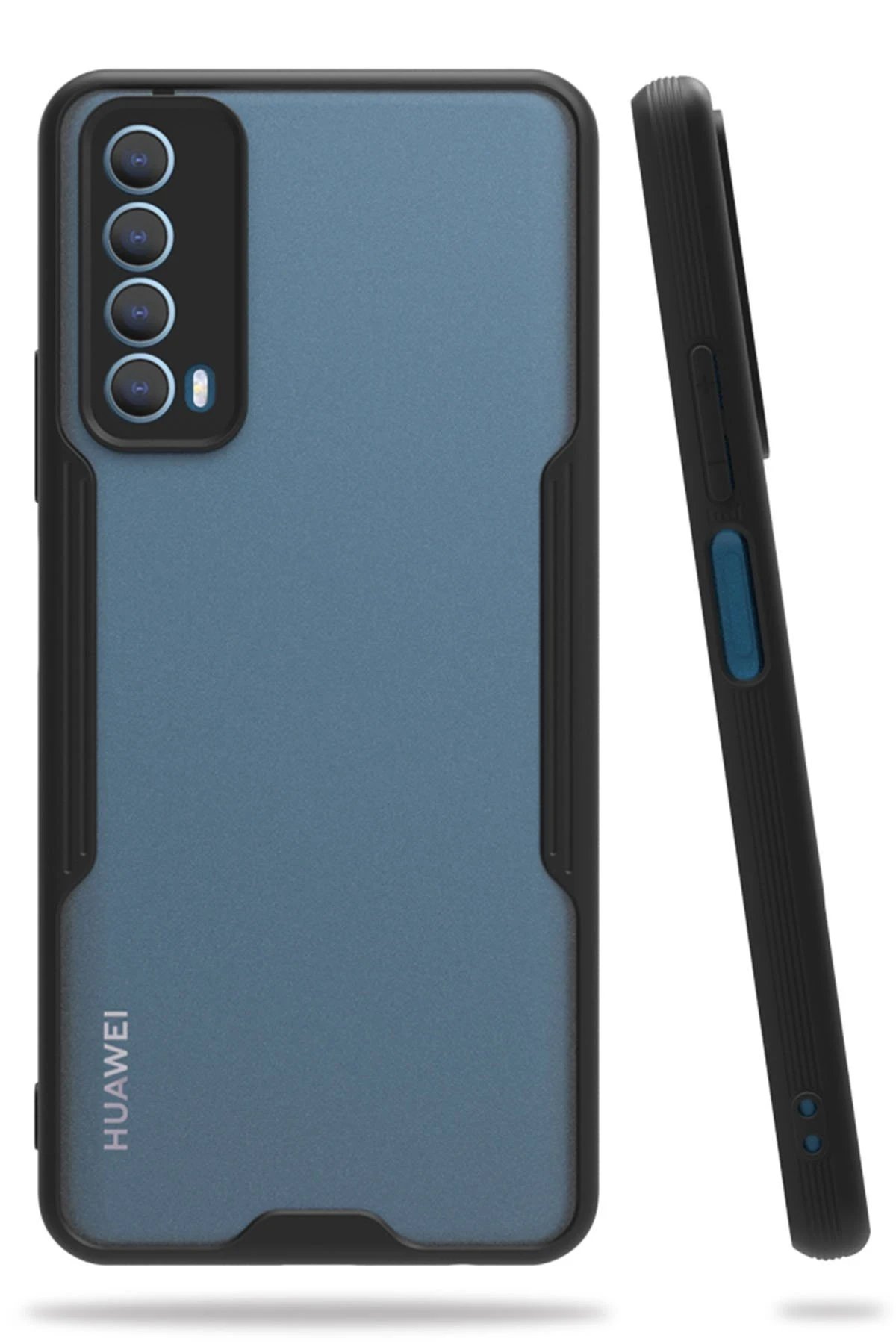 Newface Huawei P Smart 2021 Kılıf Platin Silikon - Siyah