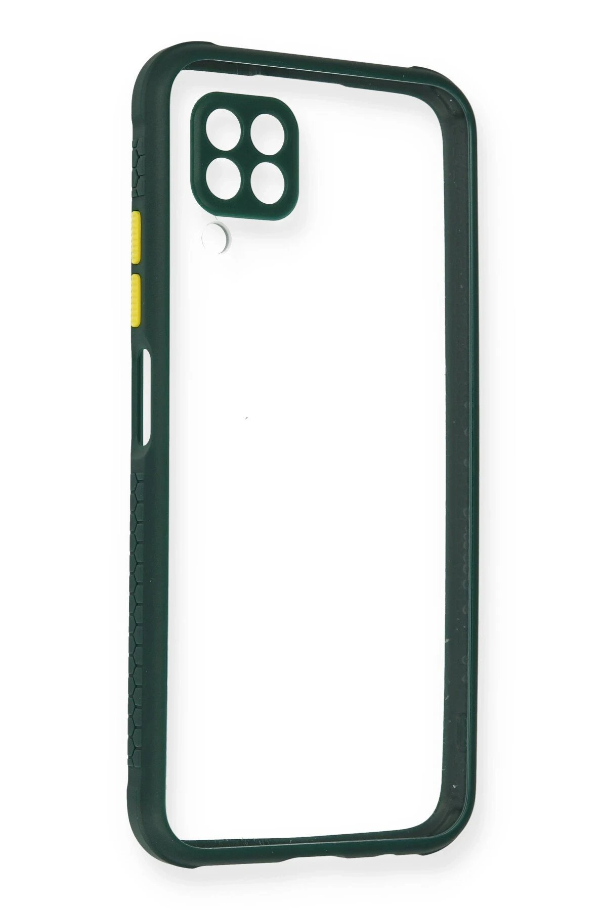 Newface Huawei P40 Lite Kılıf Miami Şeffaf Silikon - Koyu Yeşil