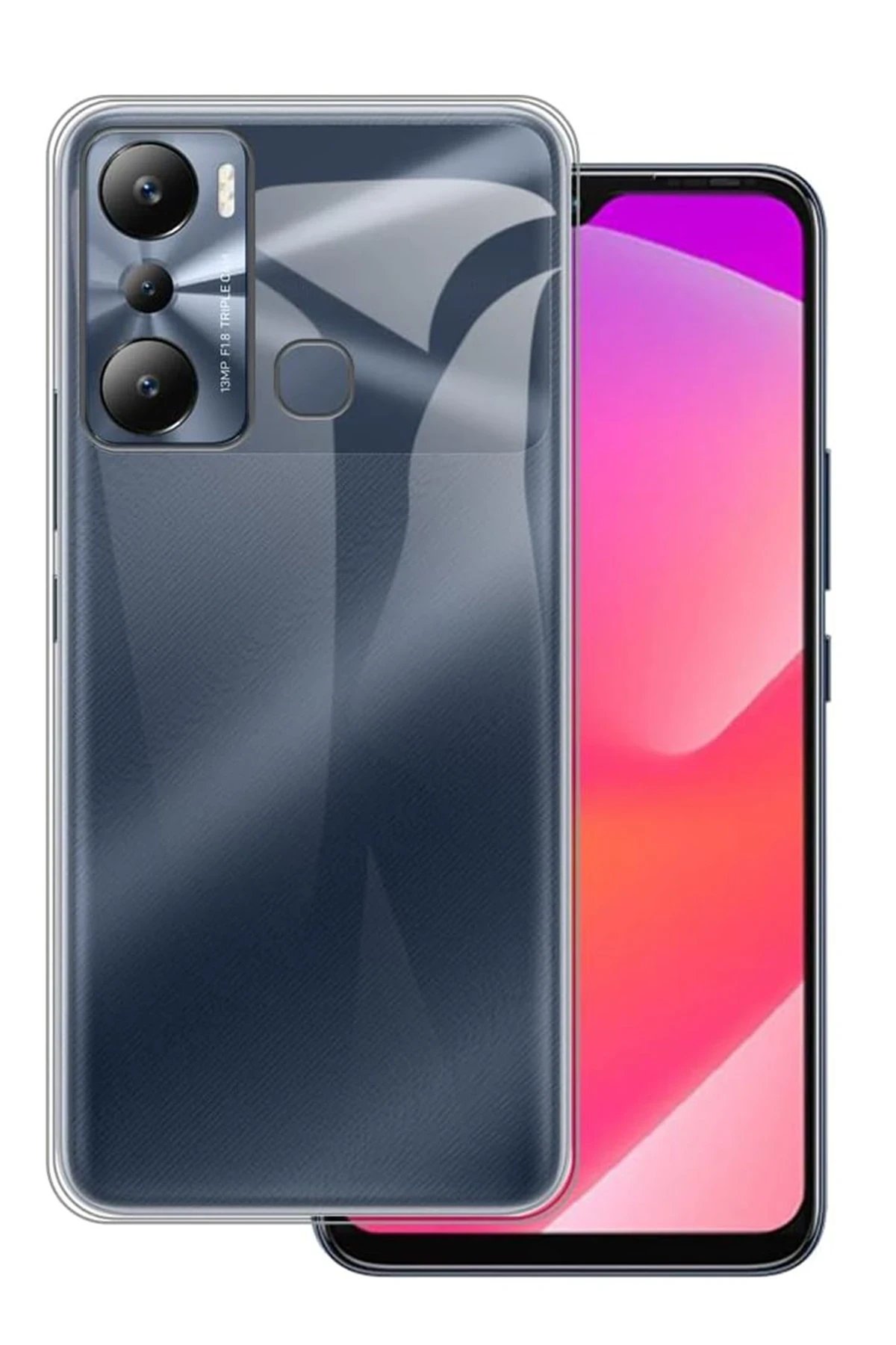 Newface İnfinix Hot 20i Kılıf Lüx Şeffaf Silikon