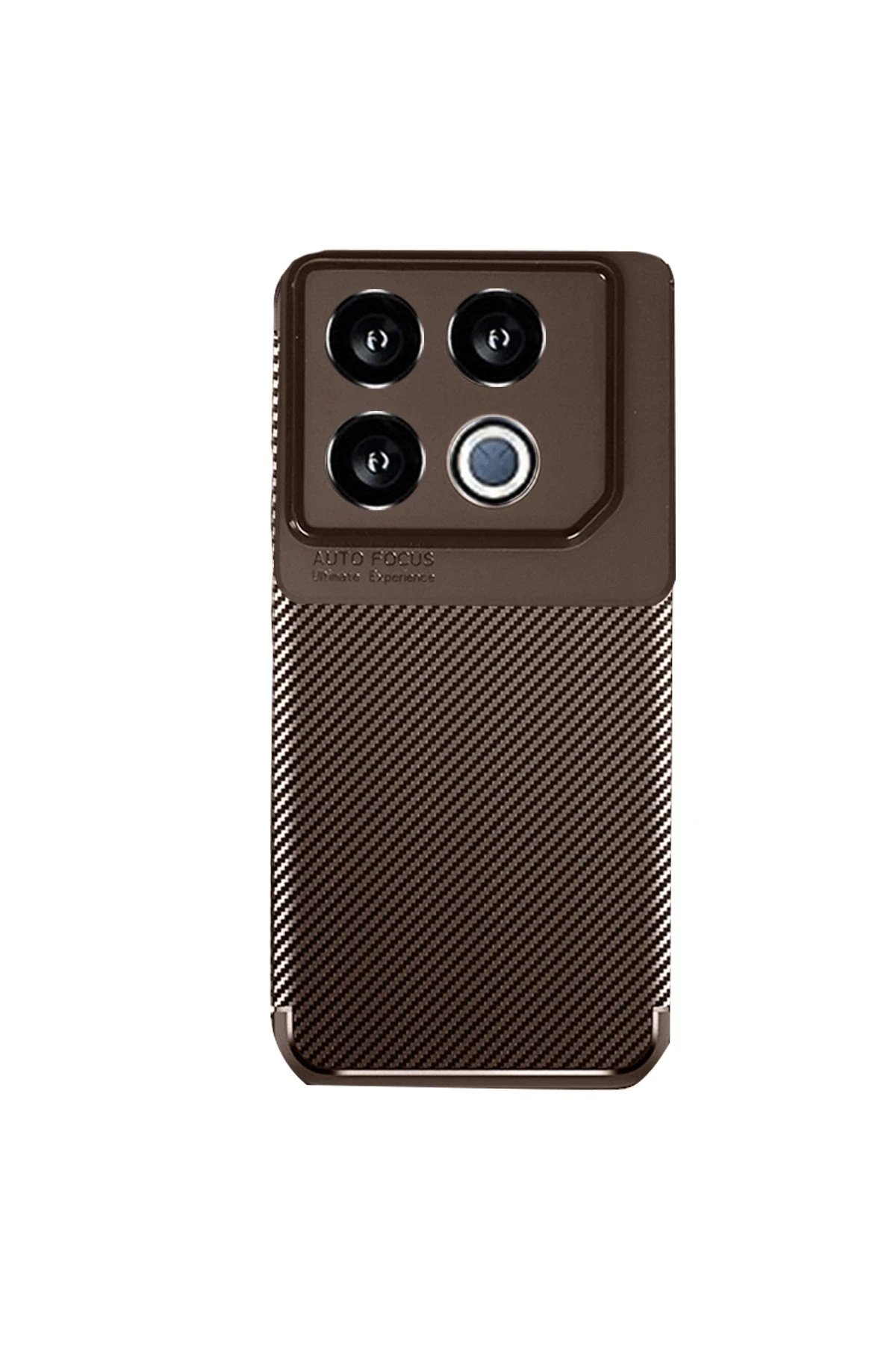 Newface İnfinix GT 20 Pro Kılıf Auto Focus Karbon Kapak - Kahverengi