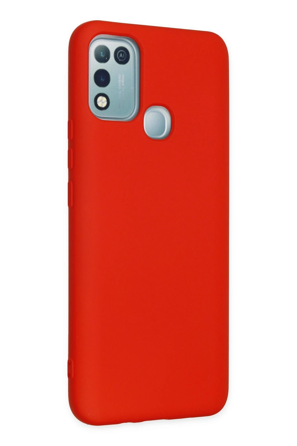 Newface İnfinix Hot 10 Play Kılıf Nano içi Kadife Silikon - Kırmızı