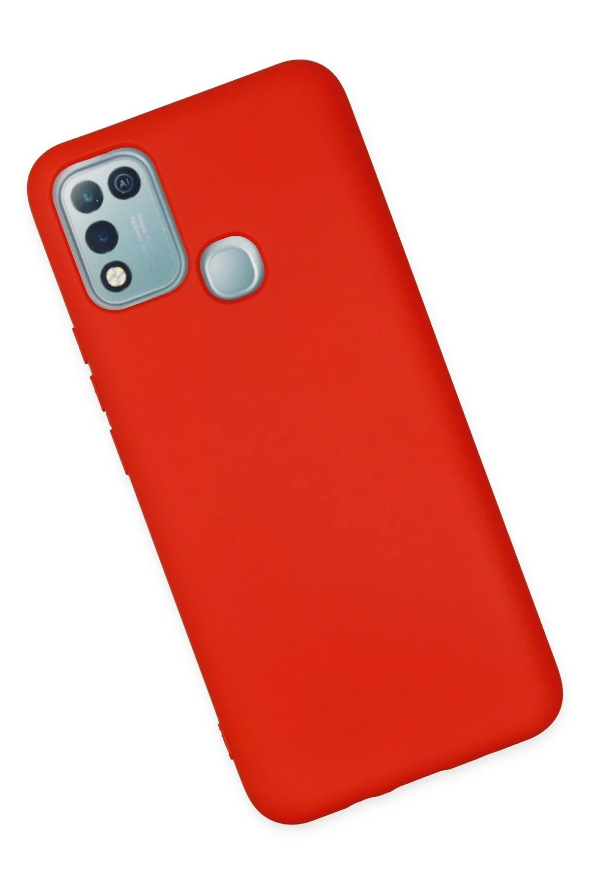 Newface İnfinix Hot 10 Play Kılıf Nano içi Kadife Silikon - Kırmızı