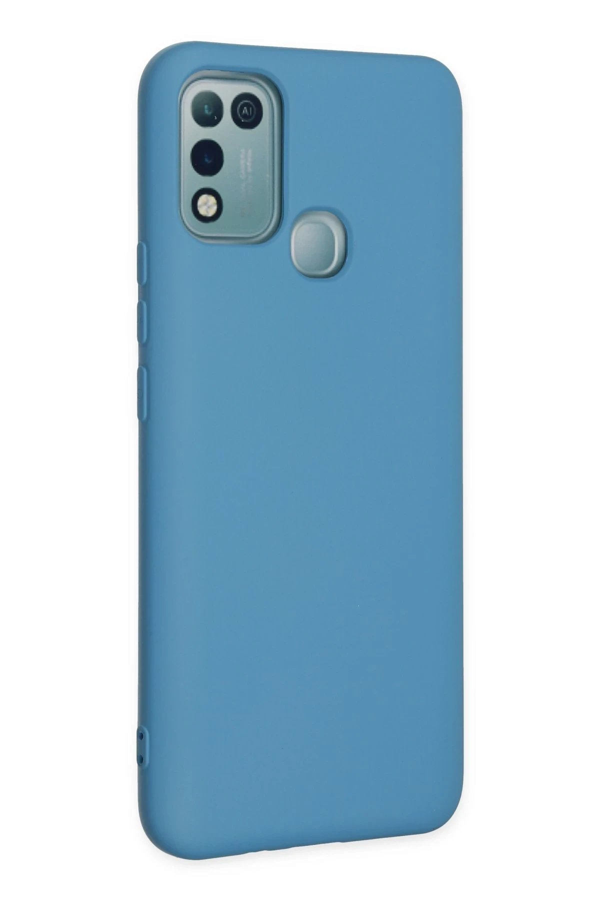 Newface İnfinix Hot 10 Play Kılıf Nano içi Kadife Silikon - Mavi