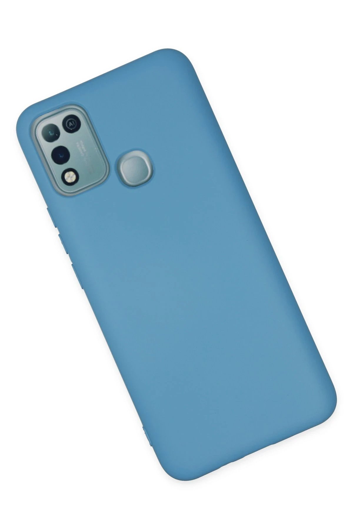 Newface İnfinix Hot 10 Play Kılıf Nano içi Kadife Silikon - Mavi