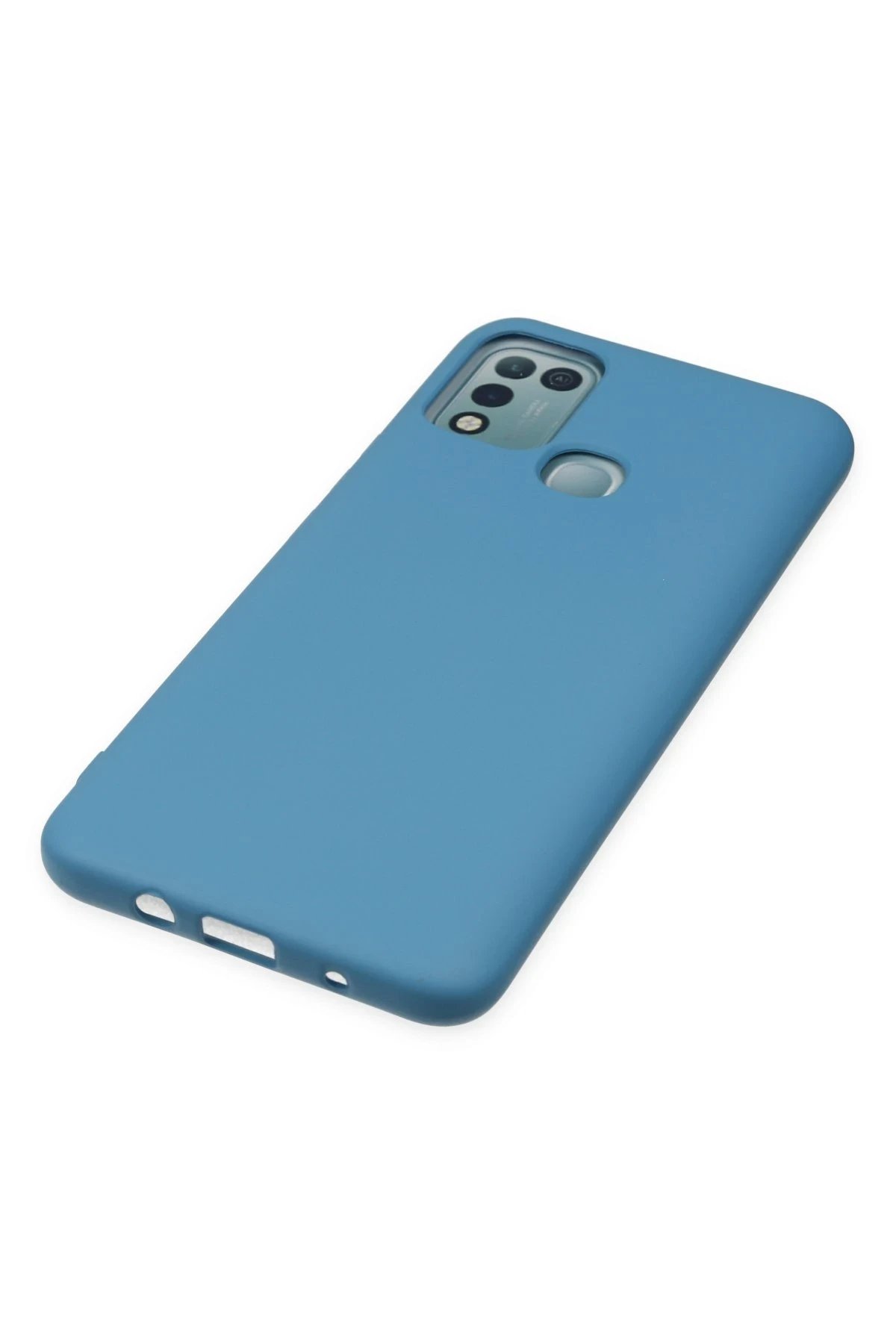 Newface İnfinix Hot 10 Play Kılıf Nano içi Kadife Silikon - Mavi