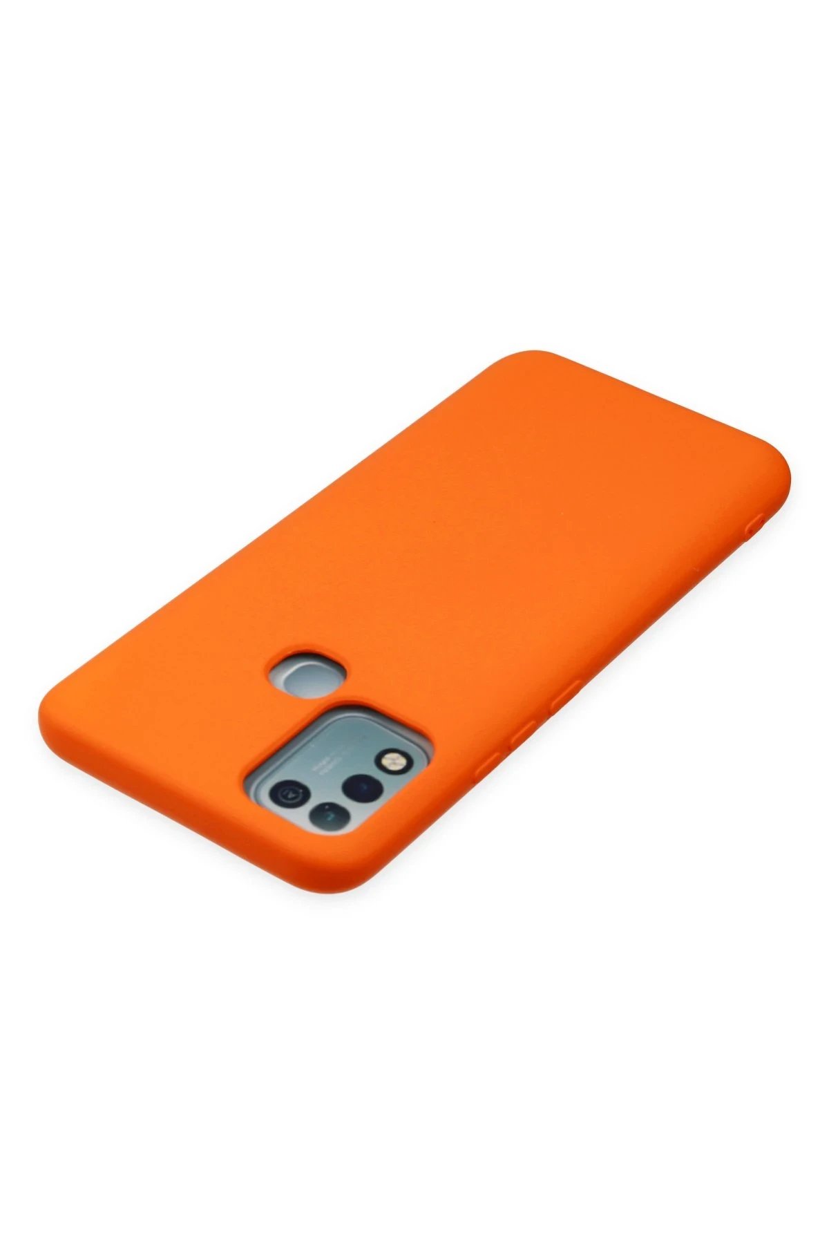 Newface İnfinix Hot 10 Play Kılıf Nano içi Kadife Silikon - Turuncu