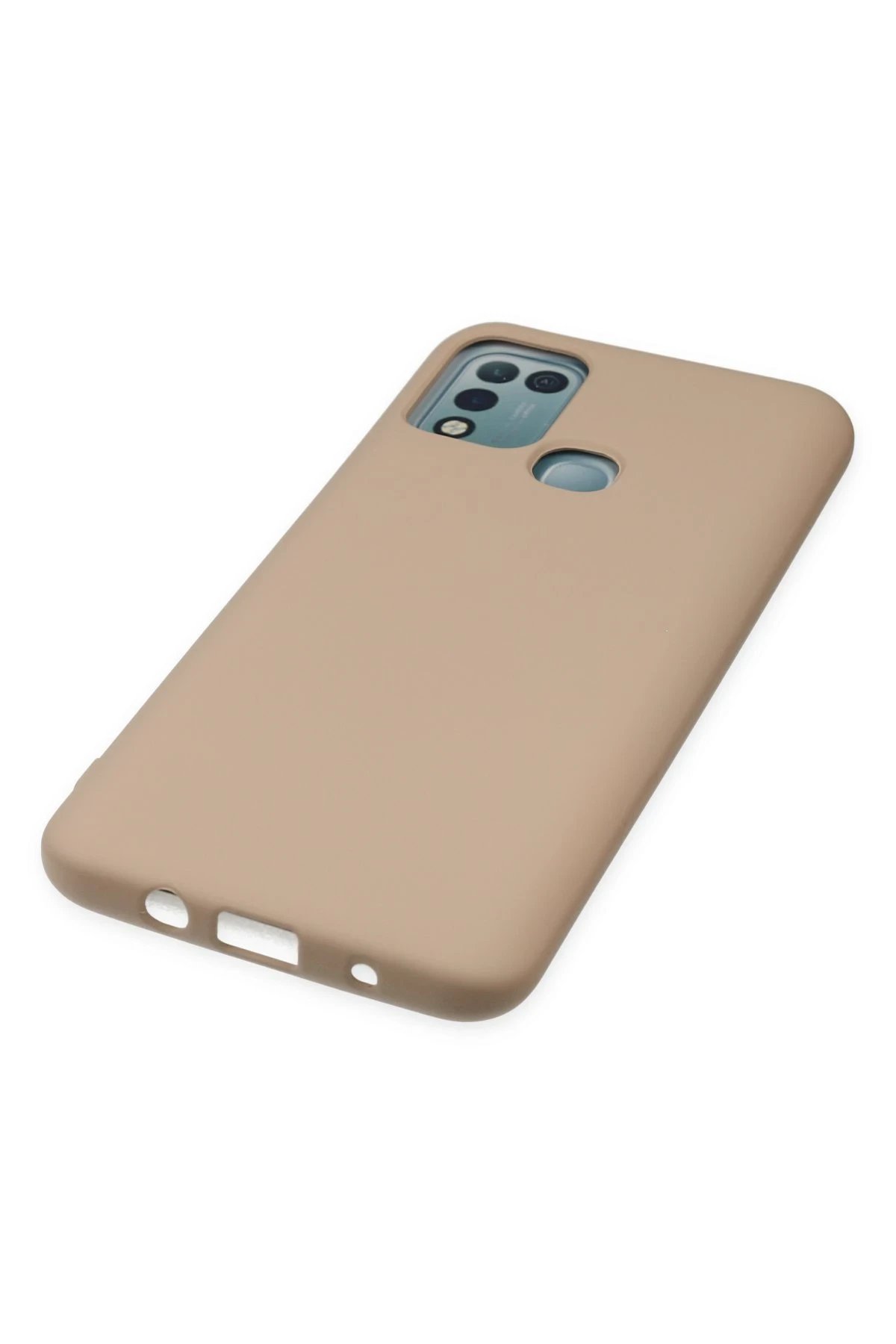 Newface İnfinix Hot 10 Play Kılıf Nano içi Kadife Silikon - Pudra