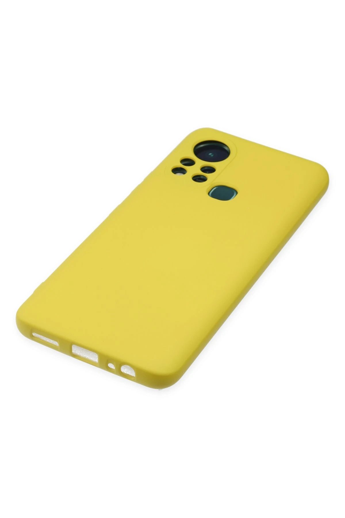 Newface İnfinix Hot 11s Kılıf Nano içi Kadife Silikon - Sarı