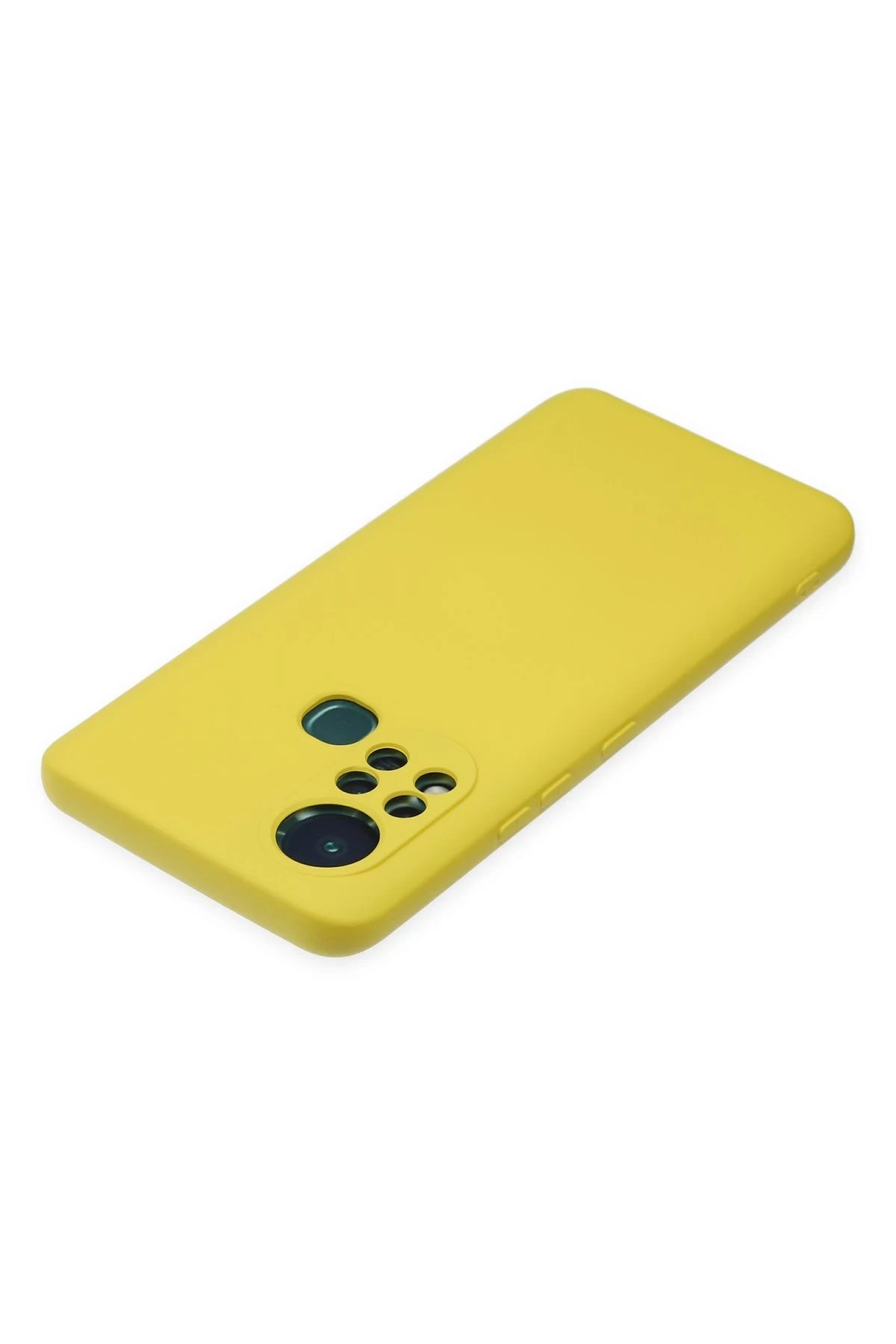 Newface İnfinix Hot 11s Kılıf Nano içi Kadife Silikon - Sarı