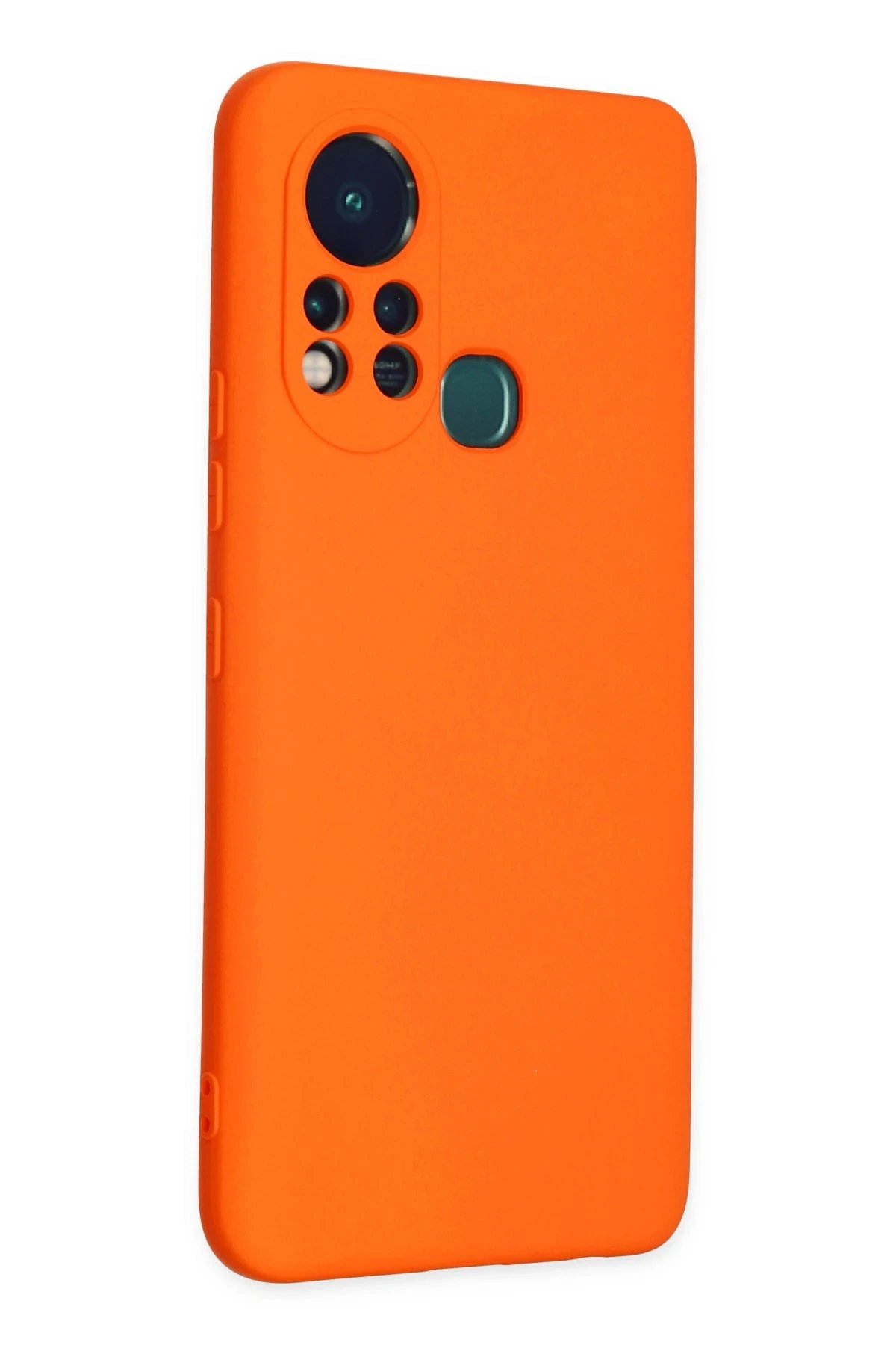 Newface İnfinix Hot 11s Kılıf Nano içi Kadife Silikon - Turuncu