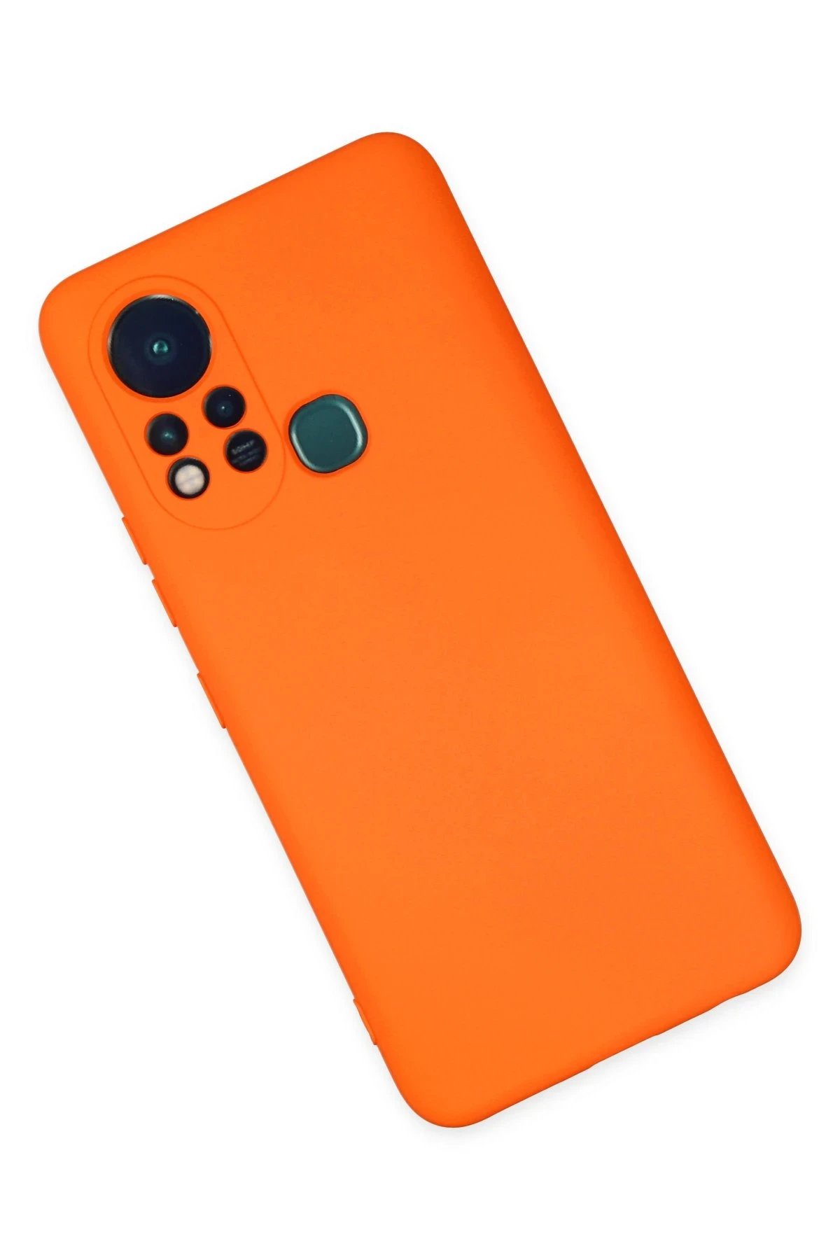 Newface İnfinix Hot 11s Kılıf Nano içi Kadife Silikon - Turuncu