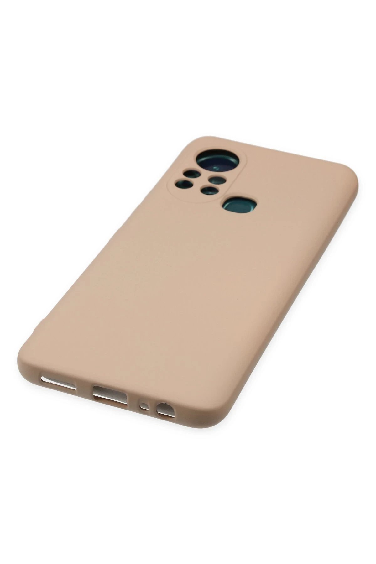 Newface İnfinix Hot 11s Kılıf Nano içi Kadife Silikon - Pudra